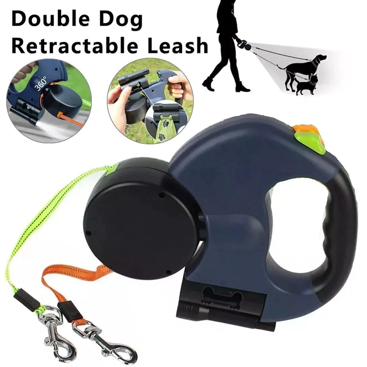 Tangle-Free Double Dog Lead